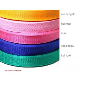 1m weiches Gurtband 2,5cm breit - Farbwahl